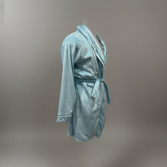 Chuckie Goodnight Bathrobe Youth XL Soft Blue Pockets Rhinestones Robe Bath - Picture 2 of 14